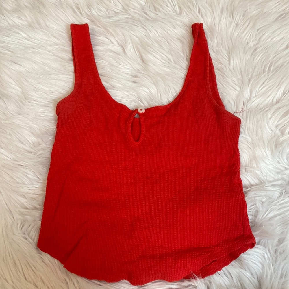 Red tank top